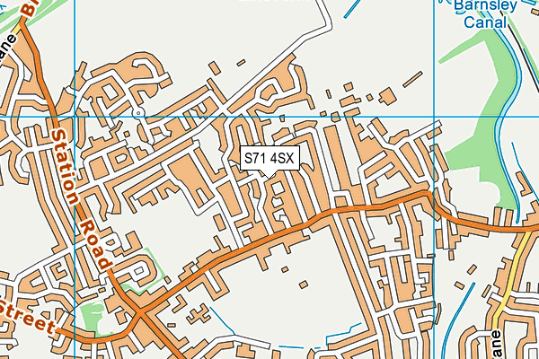 S71 4SX map - OS VectorMap District (Ordnance Survey)