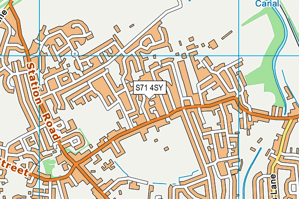 S71 4SY map - OS VectorMap District (Ordnance Survey)