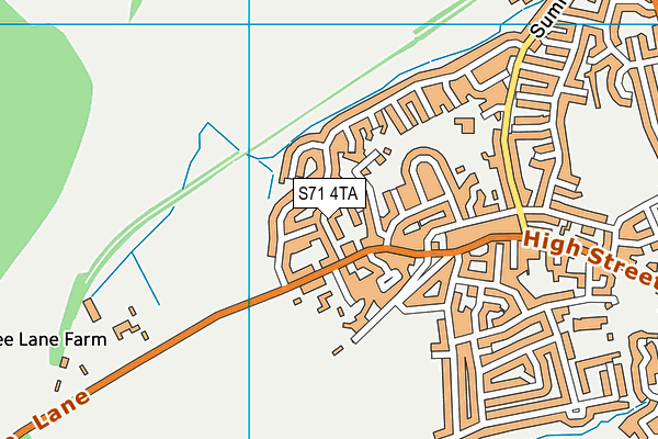 S71 4TA map - OS VectorMap District (Ordnance Survey)