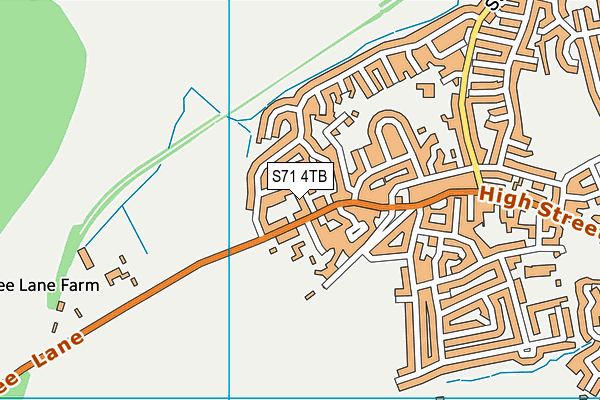 S71 4TB map - OS VectorMap District (Ordnance Survey)