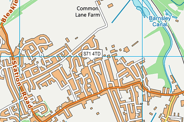 S71 4TD map - OS VectorMap District (Ordnance Survey)
