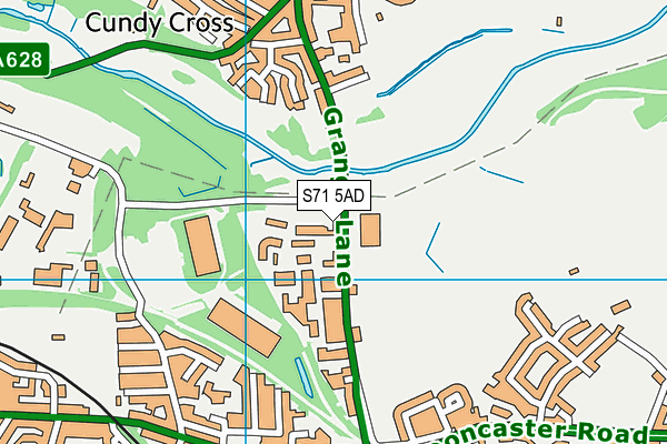 S71 5AD map - OS VectorMap District (Ordnance Survey)