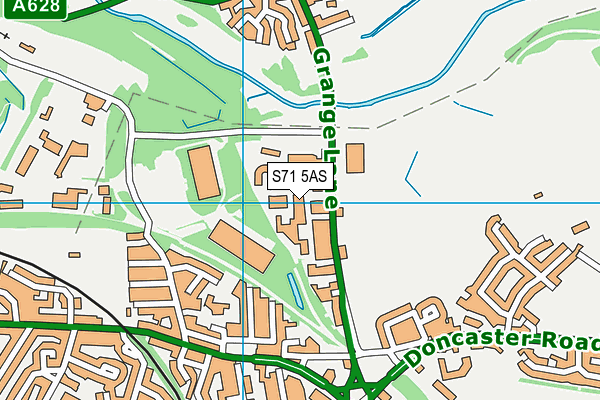 S71 5AS map - OS VectorMap District (Ordnance Survey)