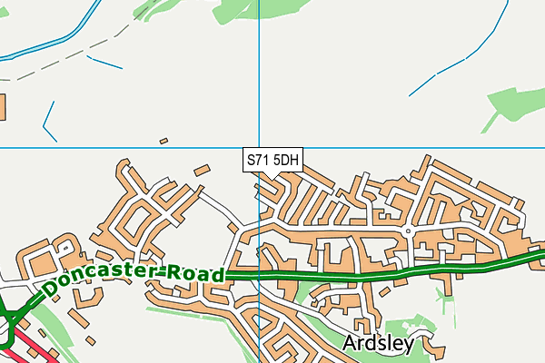 S71 5DH map - OS VectorMap District (Ordnance Survey)