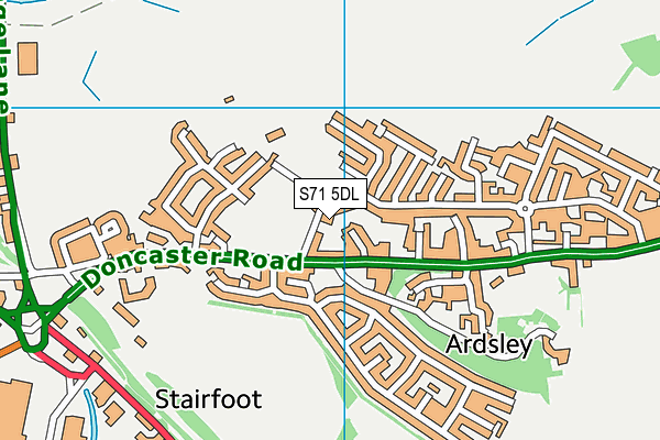 Ardsley Park map (S71 5DL) - OS VectorMap District (Ordnance Survey)