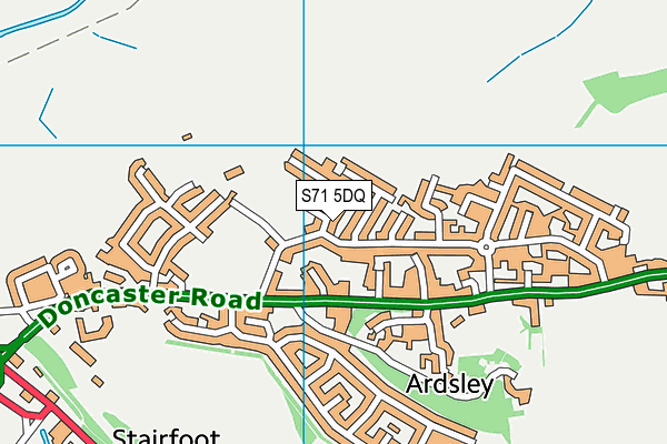 S71 5DQ map - OS VectorMap District (Ordnance Survey)