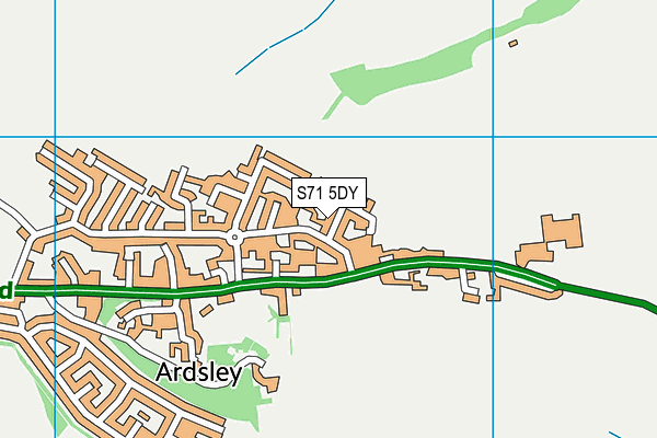 S71 5DY map - OS VectorMap District (Ordnance Survey)