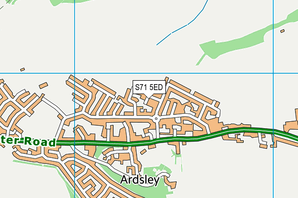 S71 5ED map - OS VectorMap District (Ordnance Survey)