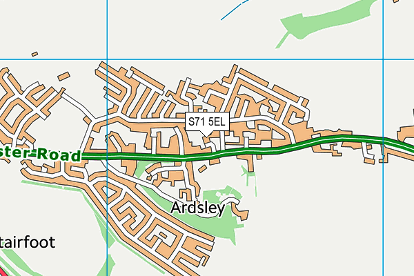 S71 5EL map - OS VectorMap District (Ordnance Survey)