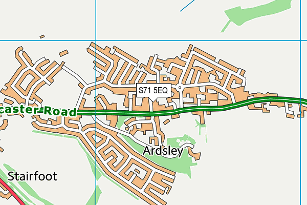 S71 5EQ map - OS VectorMap District (Ordnance Survey)