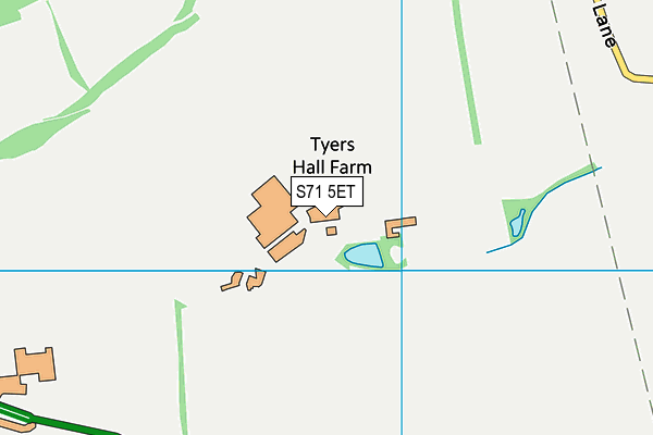 S71 5ET map - OS VectorMap District (Ordnance Survey)