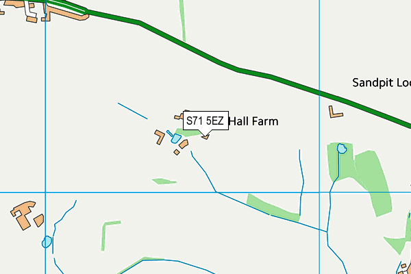 S71 5EZ map - OS VectorMap District (Ordnance Survey)
