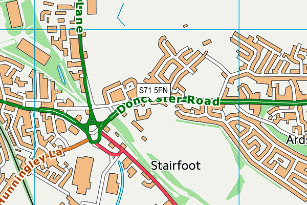 S71 5FN map - OS VectorMap District (Ordnance Survey)