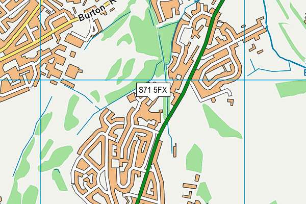 S71 5FX map - OS VectorMap District (Ordnance Survey)