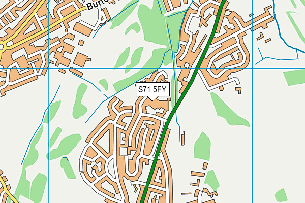 S71 5FY map - OS VectorMap District (Ordnance Survey)