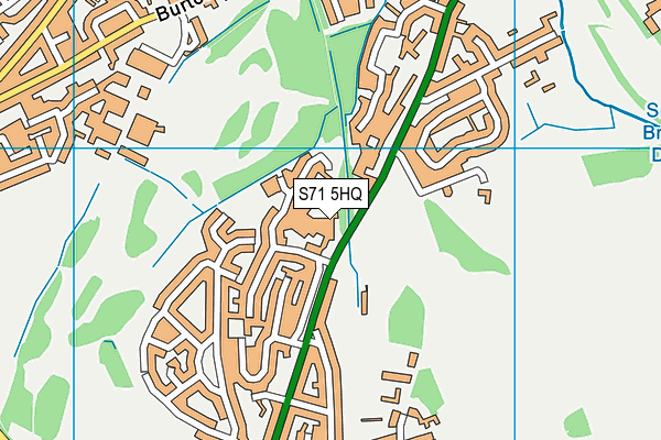 S71 5HQ map - OS VectorMap District (Ordnance Survey)
