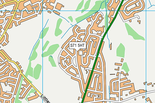 S71 5HT map - OS VectorMap District (Ordnance Survey)