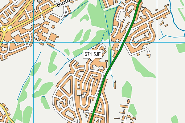 S71 5JF map - OS VectorMap District (Ordnance Survey)