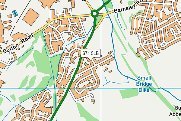 S71 5LB map - OS VectorMap District (Ordnance Survey)