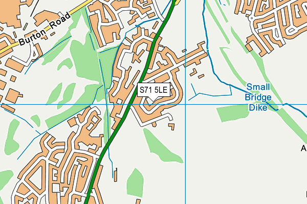 S71 5LE map - OS VectorMap District (Ordnance Survey)