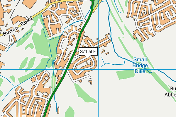 S71 5LF map - OS VectorMap District (Ordnance Survey)