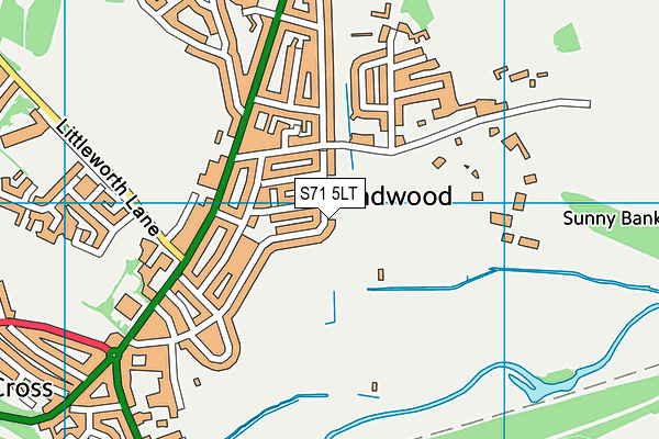 S71 5LT map - OS VectorMap District (Ordnance Survey)