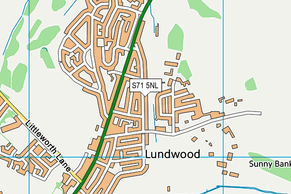 S71 5NL map - OS VectorMap District (Ordnance Survey)