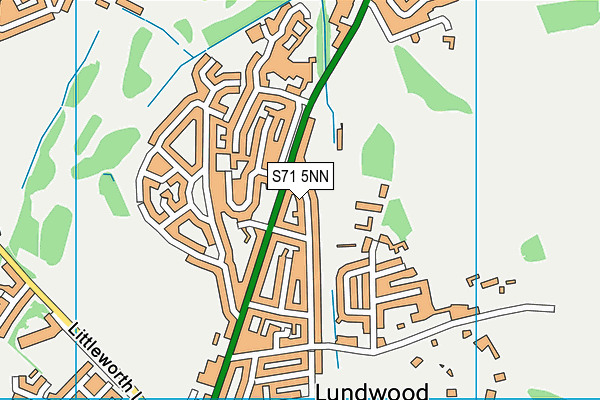 S71 5NN map - OS VectorMap District (Ordnance Survey)