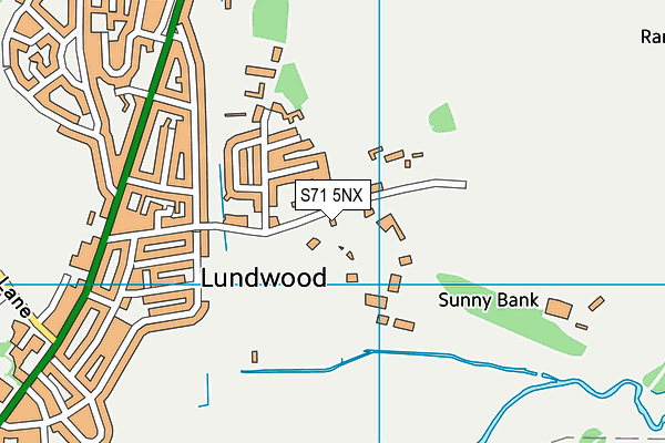 S71 5NX map - OS VectorMap District (Ordnance Survey)