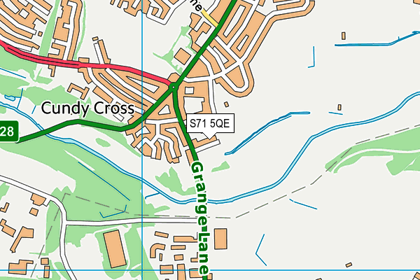 S71 5QE map - OS VectorMap District (Ordnance Survey)