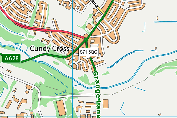 S71 5QG map - OS VectorMap District (Ordnance Survey)