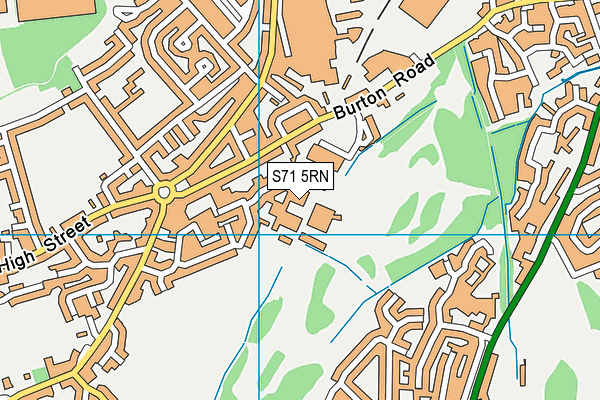 S71 5RN map - OS VectorMap District (Ordnance Survey)