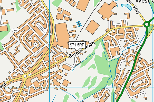 S71 5RP map - OS VectorMap District (Ordnance Survey)