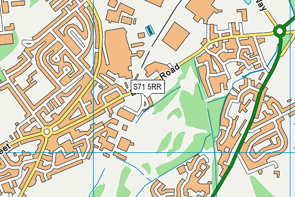 S71 5RR map - OS VectorMap District (Ordnance Survey)