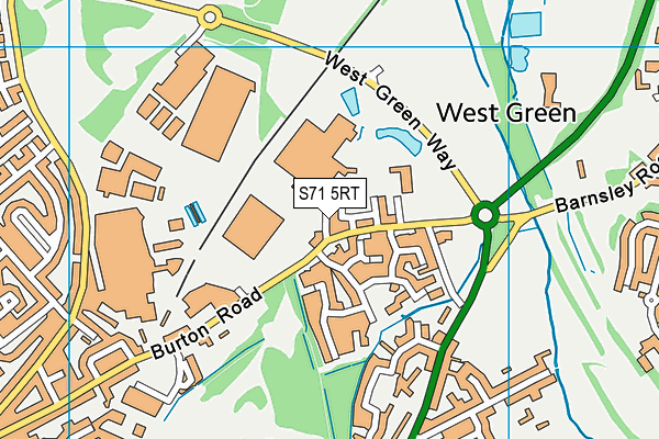 S71 5RT map - OS VectorMap District (Ordnance Survey)