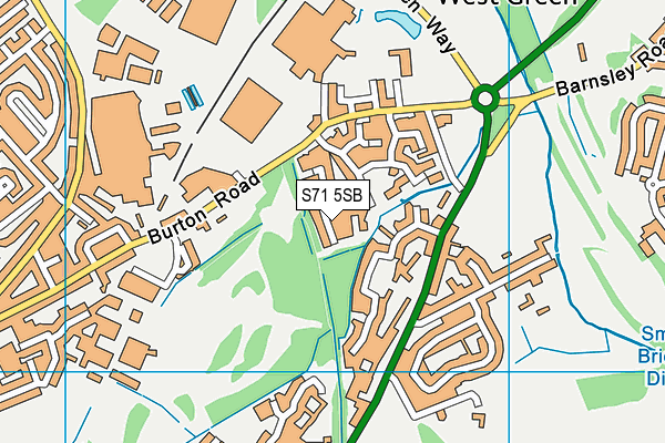 S71 5SB map - OS VectorMap District (Ordnance Survey)