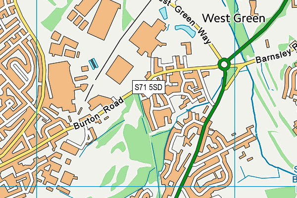 S71 5SD map - OS VectorMap District (Ordnance Survey)