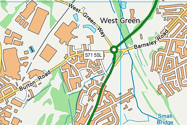 S71 5SL map - OS VectorMap District (Ordnance Survey)