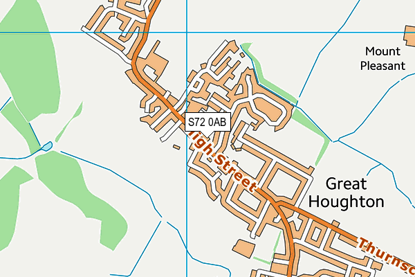 S72 0AB map - OS VectorMap District (Ordnance Survey)