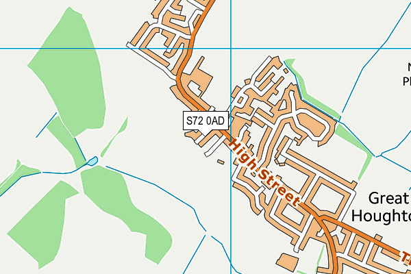 S72 0AD map - OS VectorMap District (Ordnance Survey)