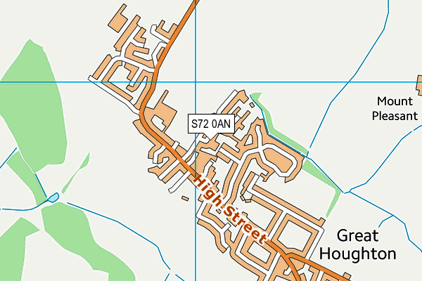 S72 0AN map - OS VectorMap District (Ordnance Survey)