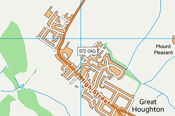 S72 0AQ map - OS VectorMap District (Ordnance Survey)