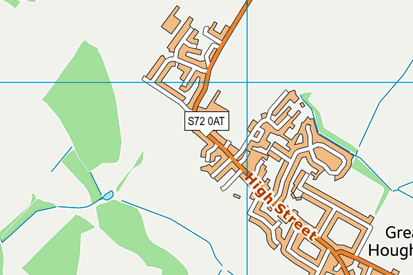 S72 0AT map - OS VectorMap District (Ordnance Survey)