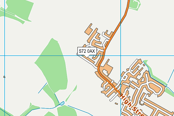 S72 0AX map - OS VectorMap District (Ordnance Survey)