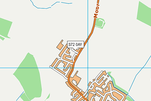 S72 0AY map - OS VectorMap District (Ordnance Survey)