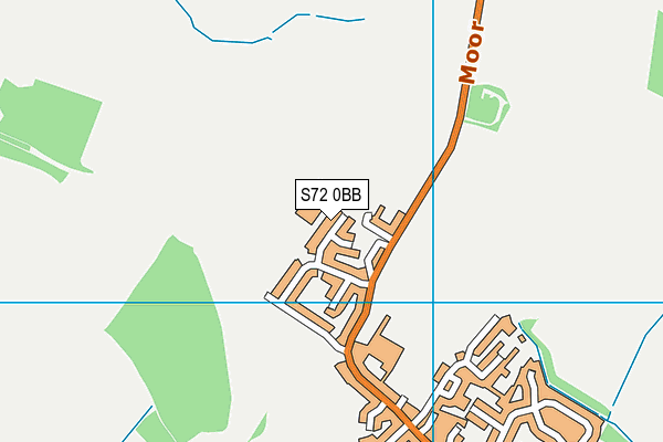 S72 0BB map - OS VectorMap District (Ordnance Survey)