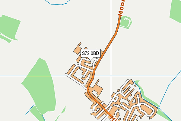 S72 0BD map - OS VectorMap District (Ordnance Survey)