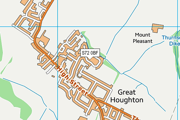 The Pleasant Avenue Playing Field map (S72 0BF) - OS VectorMap District (Ordnance Survey)