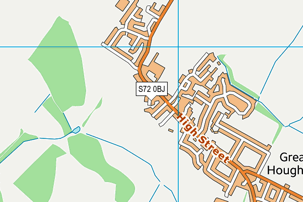 S72 0BJ map - OS VectorMap District (Ordnance Survey)