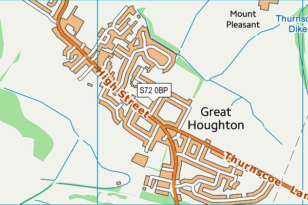 S72 0BP map - OS VectorMap District (Ordnance Survey)